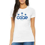 Дамска премиум тениска с екипаж - OGAE Logo Blue